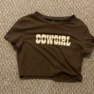 Cow girl crop top